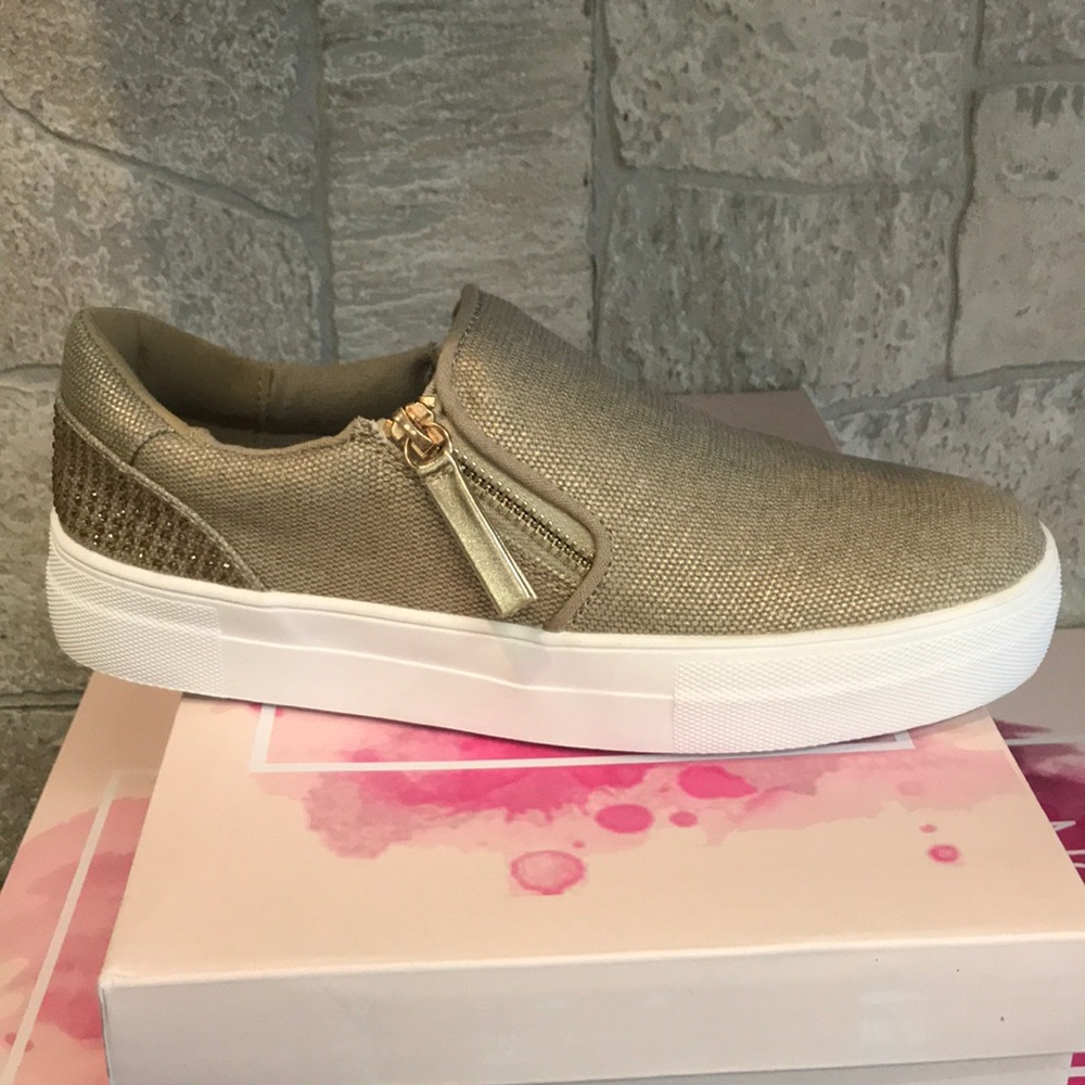 Not Rated Gold Sneakers